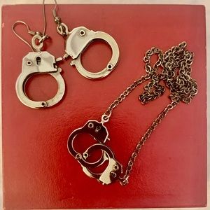 Matching handcuff necklace & earrings